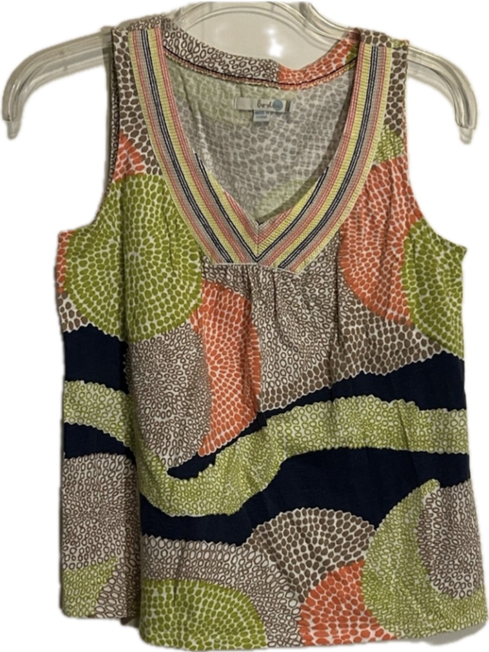Boden sleeveless boho v-neck tank top women’s size 8